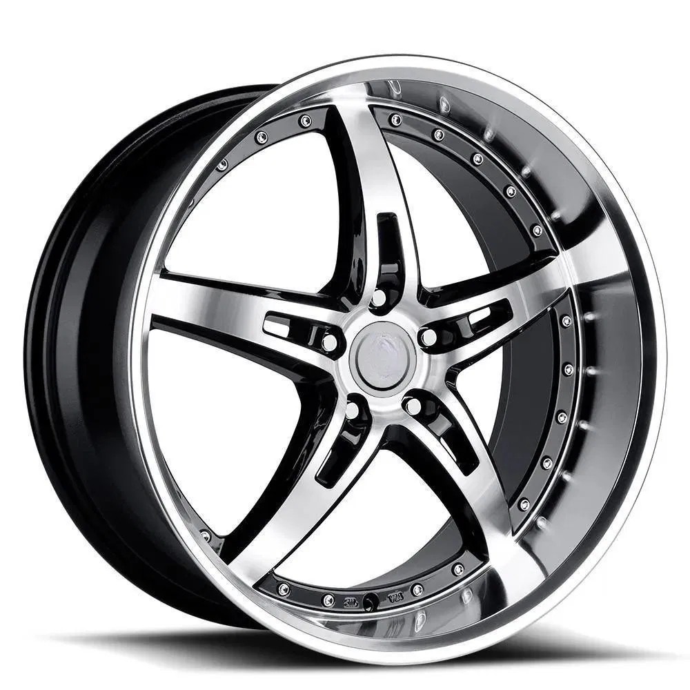 Silver Black Polished Rims